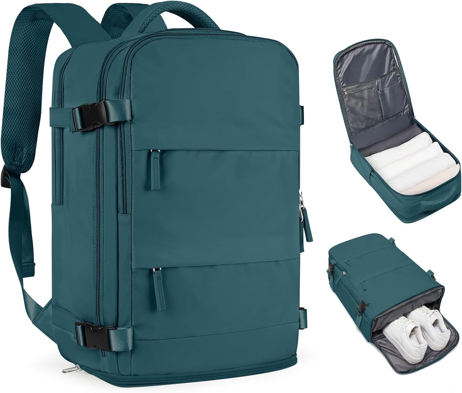 coofay Travel Backpack Airline Approved Carry On Waterproof Hiking Bag – Blue