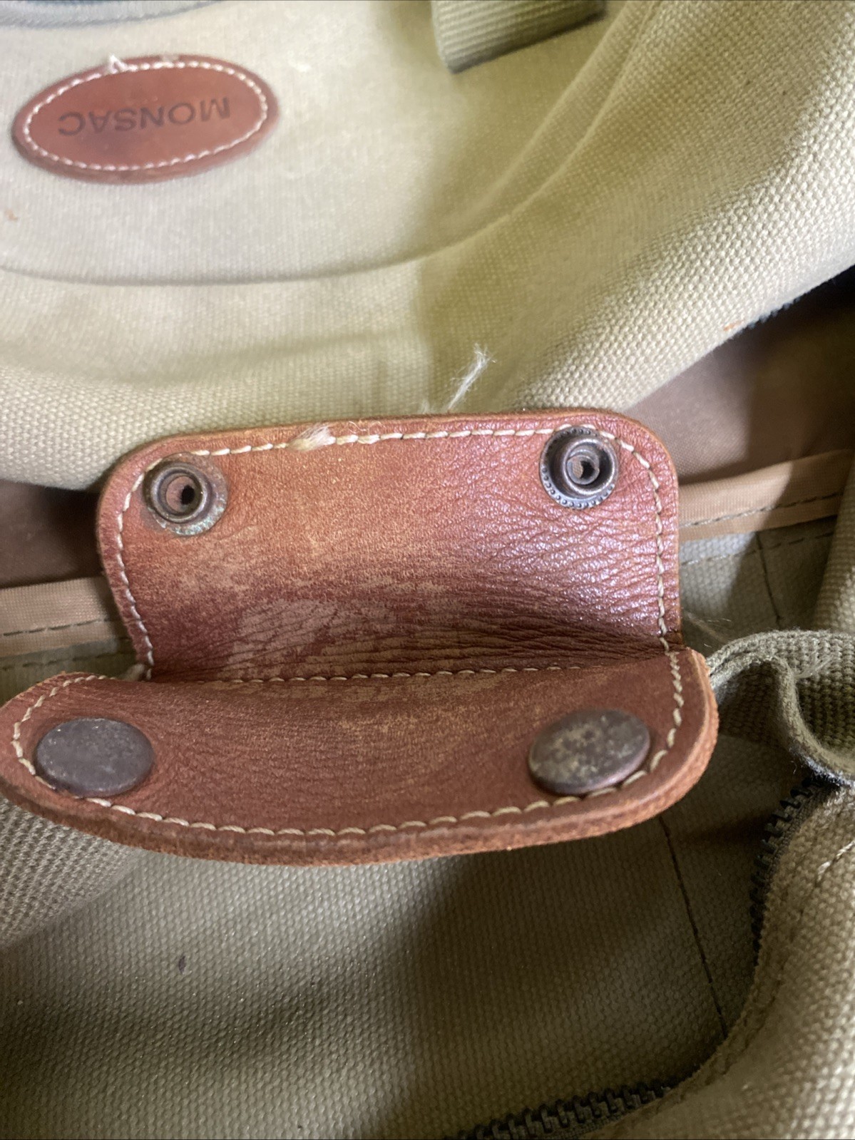 MON SAC Extra Large Khaki Canvas Duffle Bag Waterproof 54x24x20cm