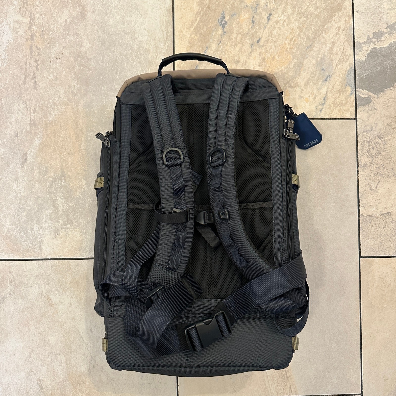Tumi Alpha Bravo Expedition Backpack – Midnight Navy / Tan – FREE SHIPPING