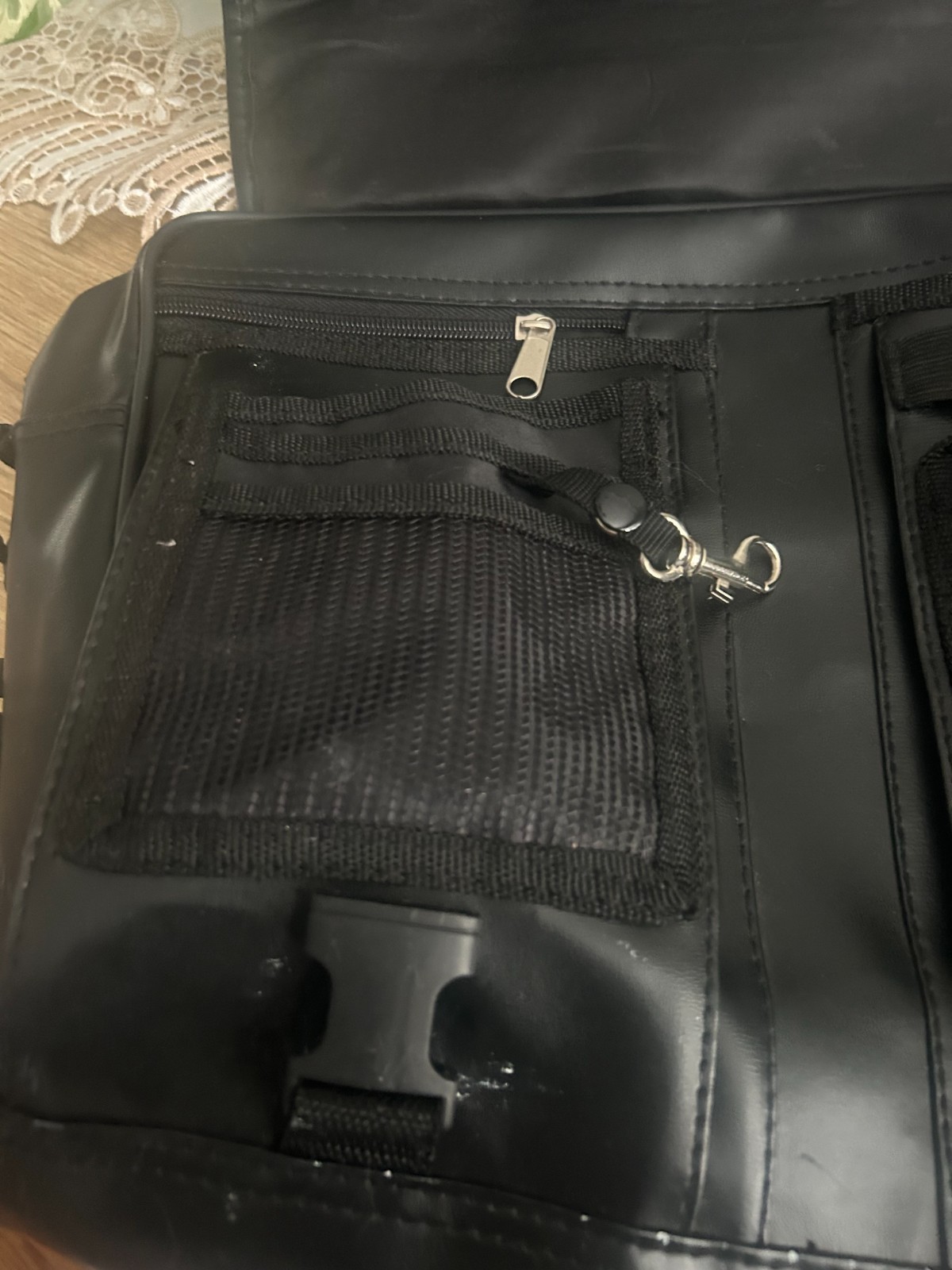 LEATHER BRIEF CASE TRAVEL BAG COMPUTER SHOULDER ATTACHE NICE!