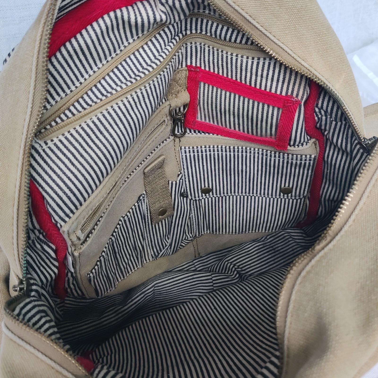 A. Kurtz Standard Issue Canvas Backpack Khaki Tan Military Rucksack FLAW
