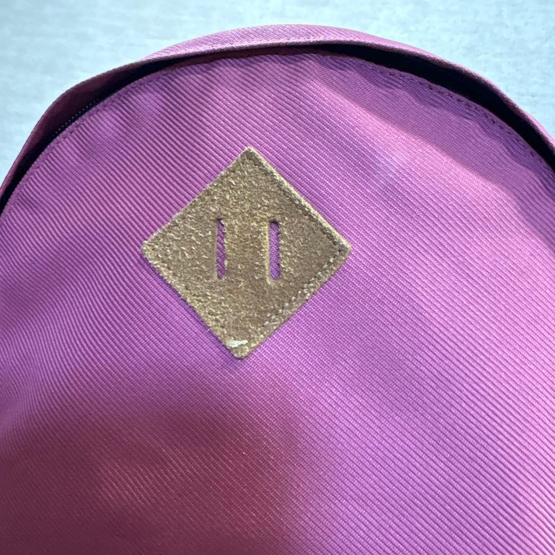 The North Face Pink Canvas Suede Backpack 34x42cm Used Japan