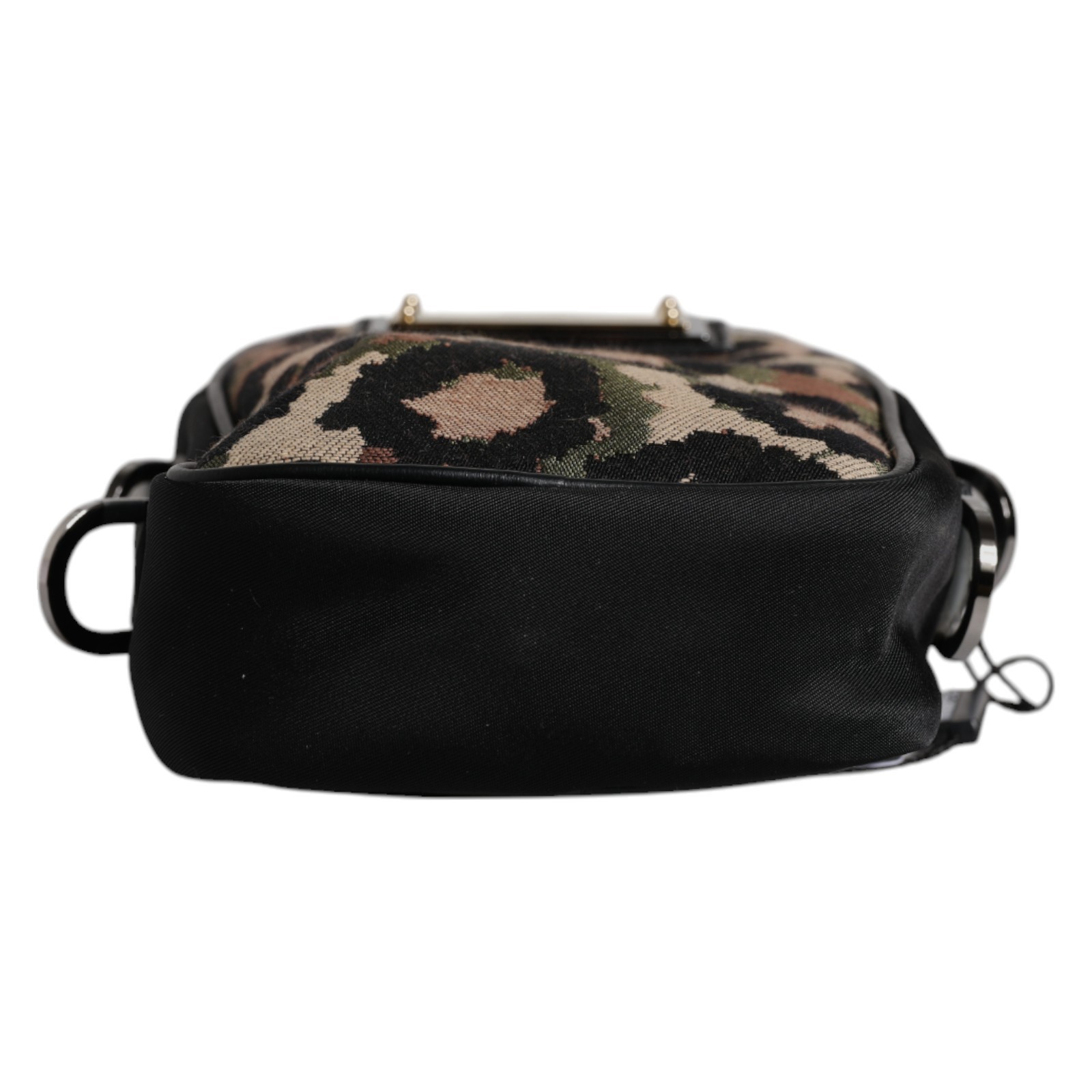 DOLCE & GABBANA Bag Multicolor Leopard Jacquard Logo Plaque Neck Strap 1460usd