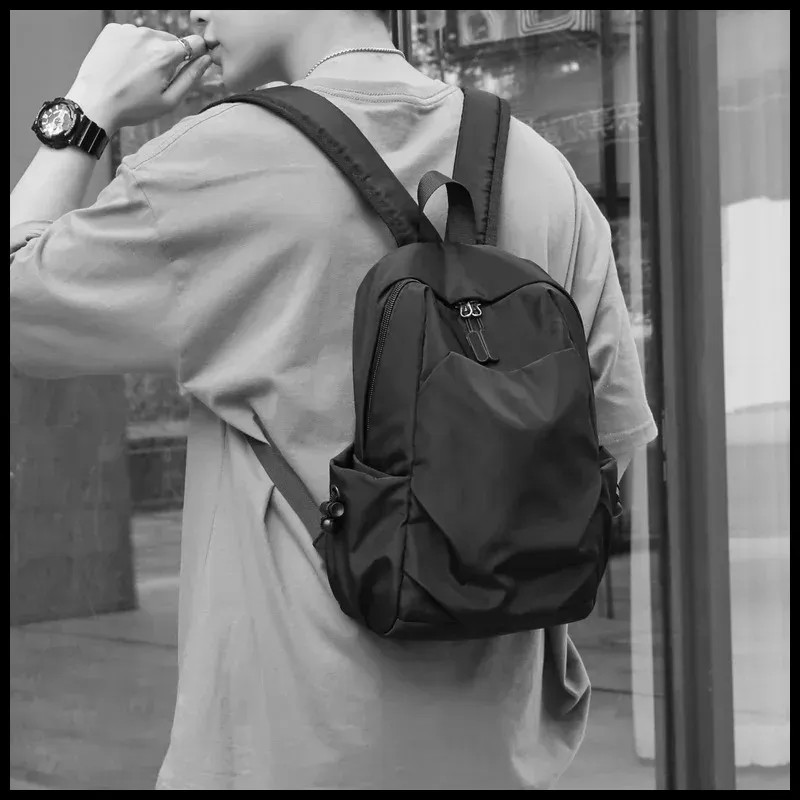 Sport Mini Men’s Backpack Fashion Small Black Travel Rucksack Shoulder School.