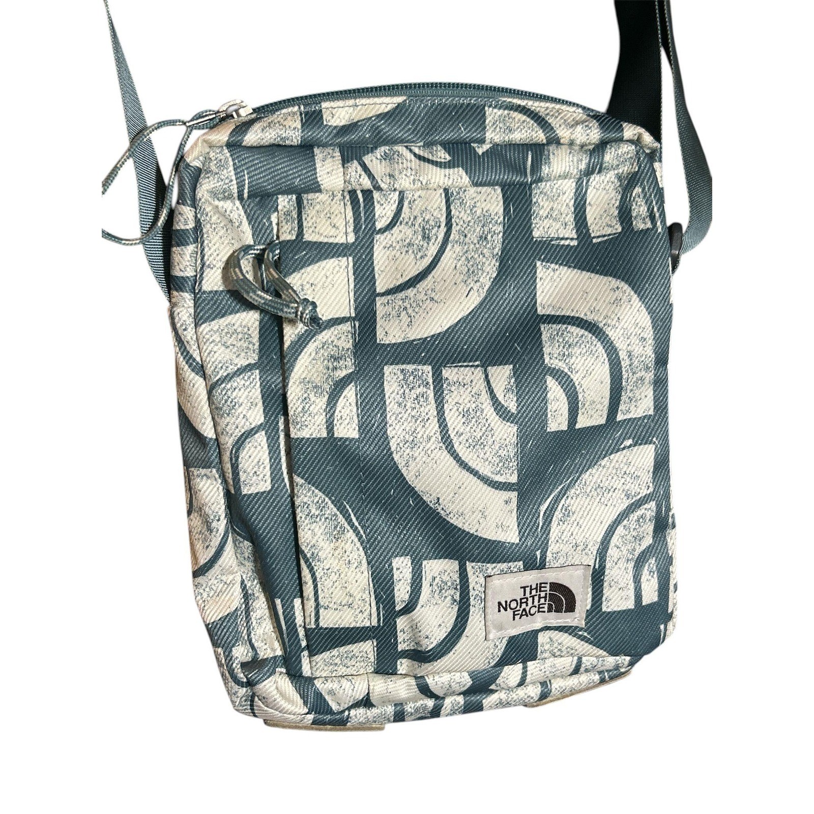 The North Face Explore Bardu II Crossbody Bag Shoulder Bag Teal White Logo Print