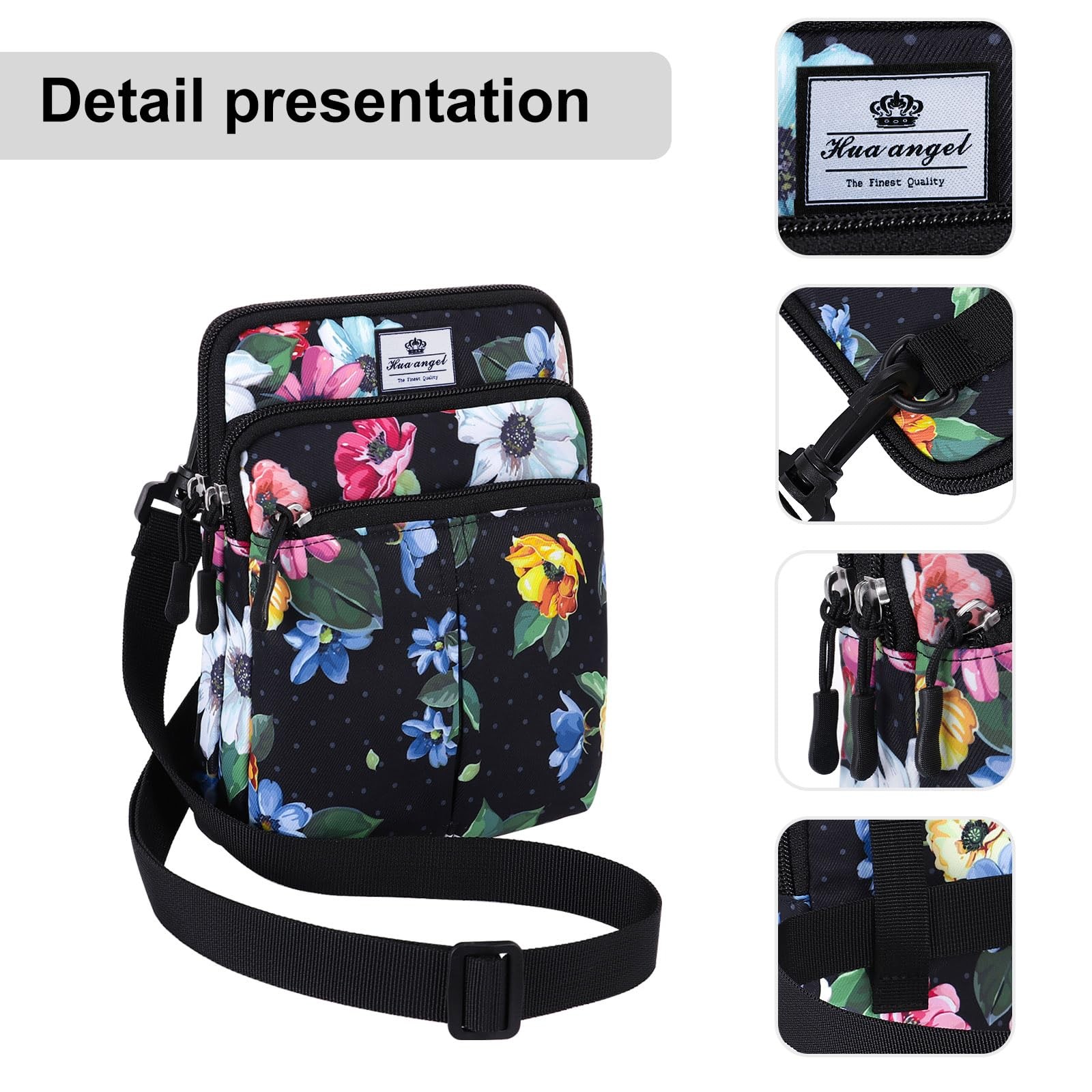 Multifunctional Fanny Pack for Men Women Lightweight Waist Bag with 3 Zip Co…