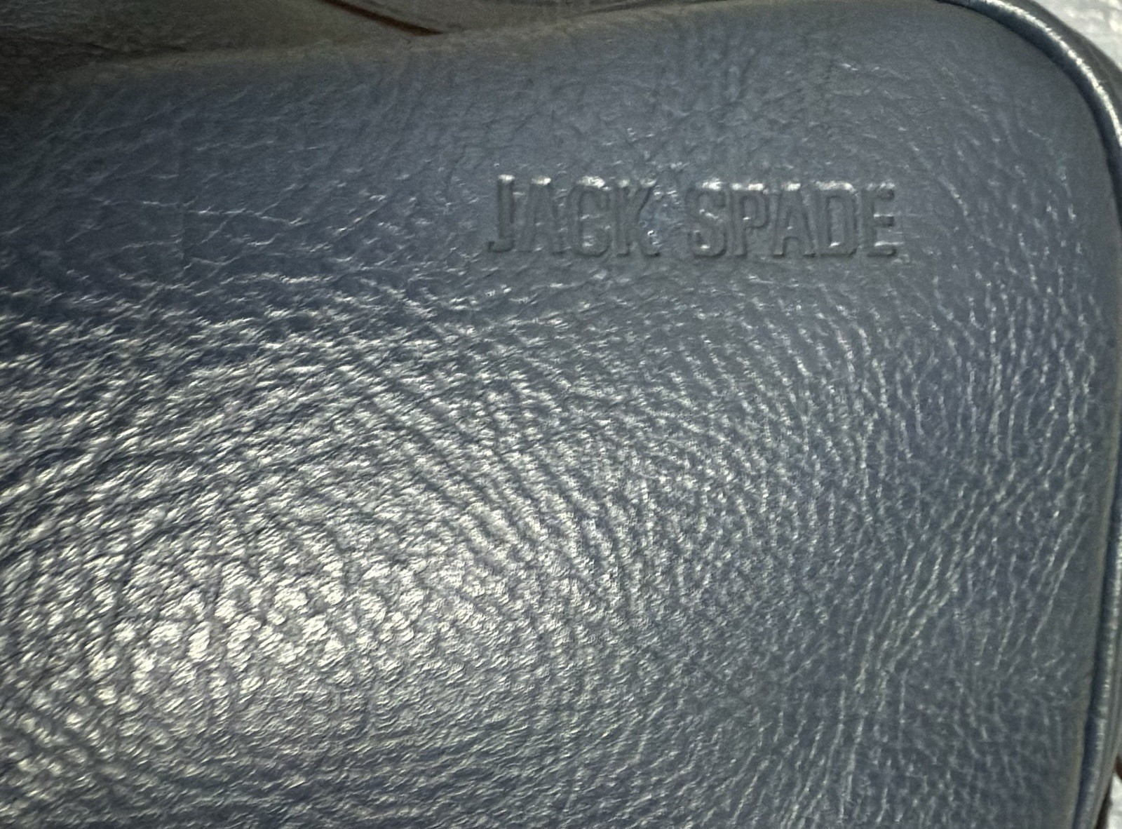 Jack Spade Medium Eaton Duffle Grain Blue Leather
