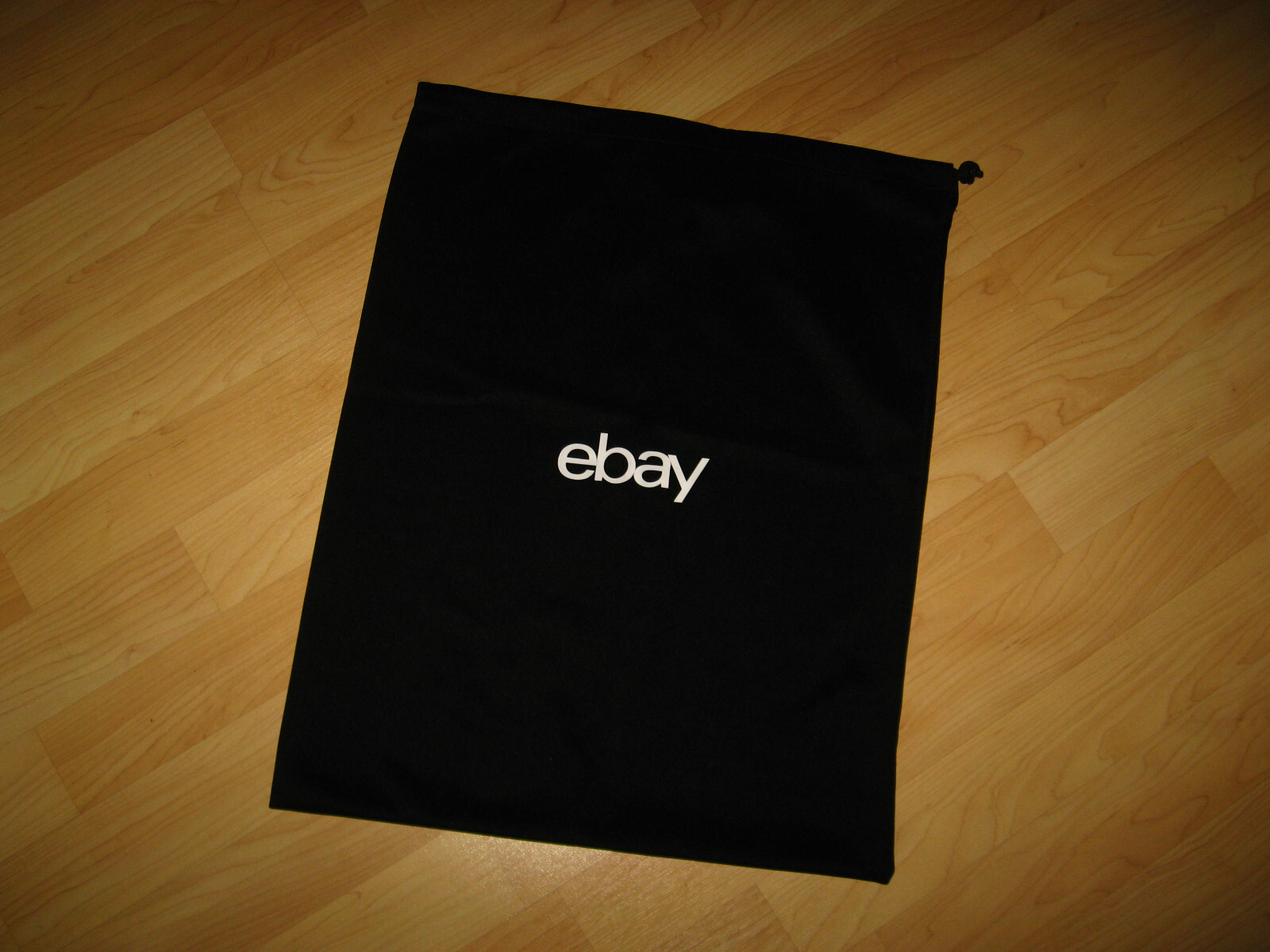 Ebay Brand Logo Drawstring Bag – Black & White 24″ X 19″ Polyester Knit NWOT