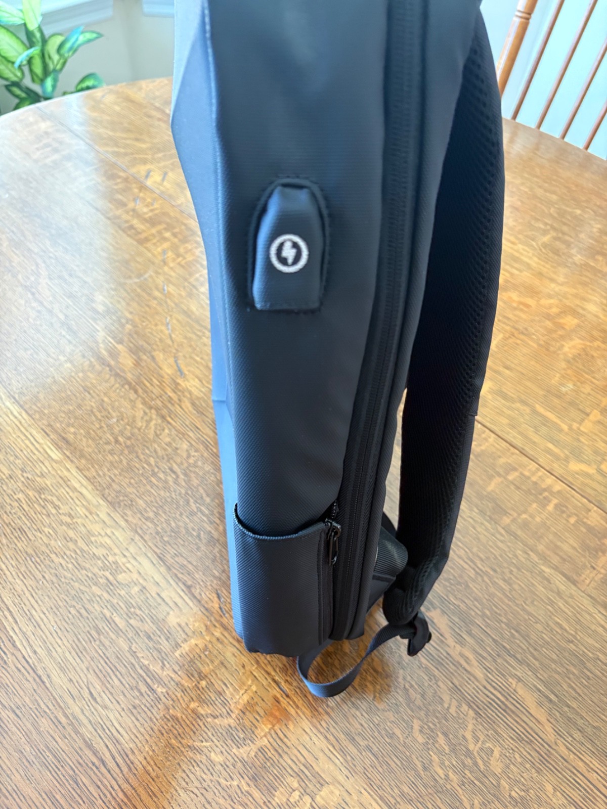 RIFBAR Geometric Hardshell Tech Backpack Laptop Bag Black Promo NWT