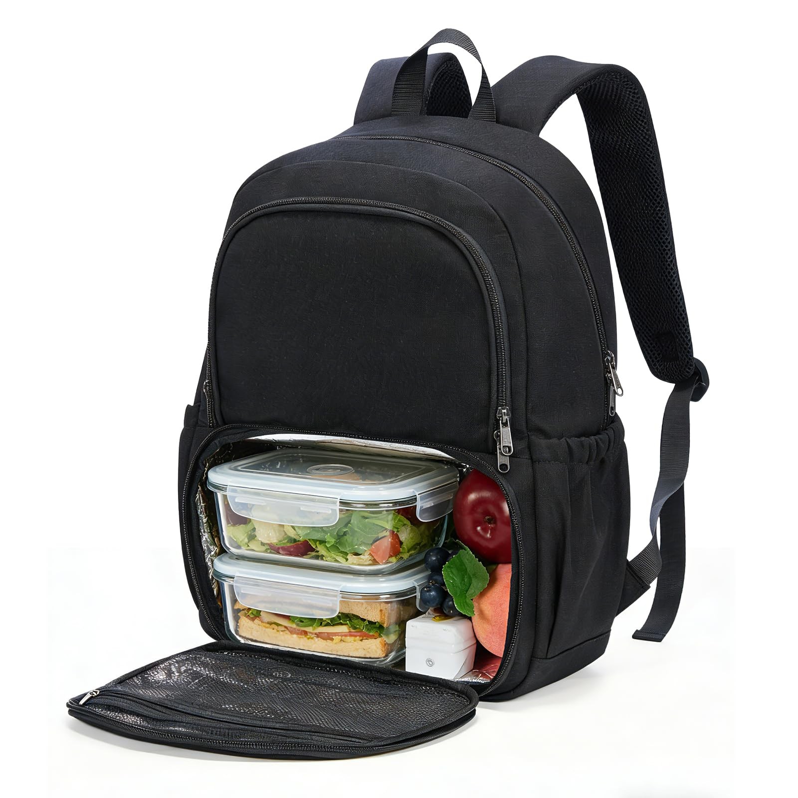 coowoz Lunch Backpack for Men Women,15.6 Inch Laptop Backpack with Lunch Comp…