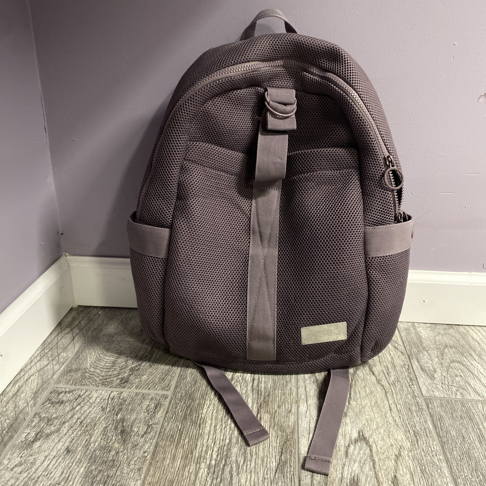 Adidas Original 3-stripes Backpack Purple Inner Laptop Pocket RARE DESIGN