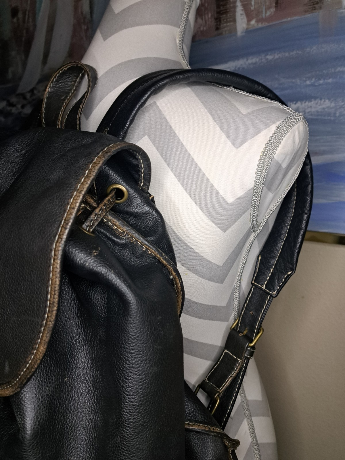 Wilson Leather Black Rivet Leather Backpack