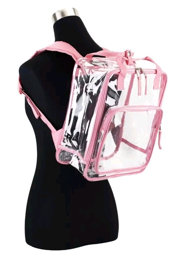 Eastsport Double Handle Stadium Approved Clear Backpack w/Adjustable Straps #NWT