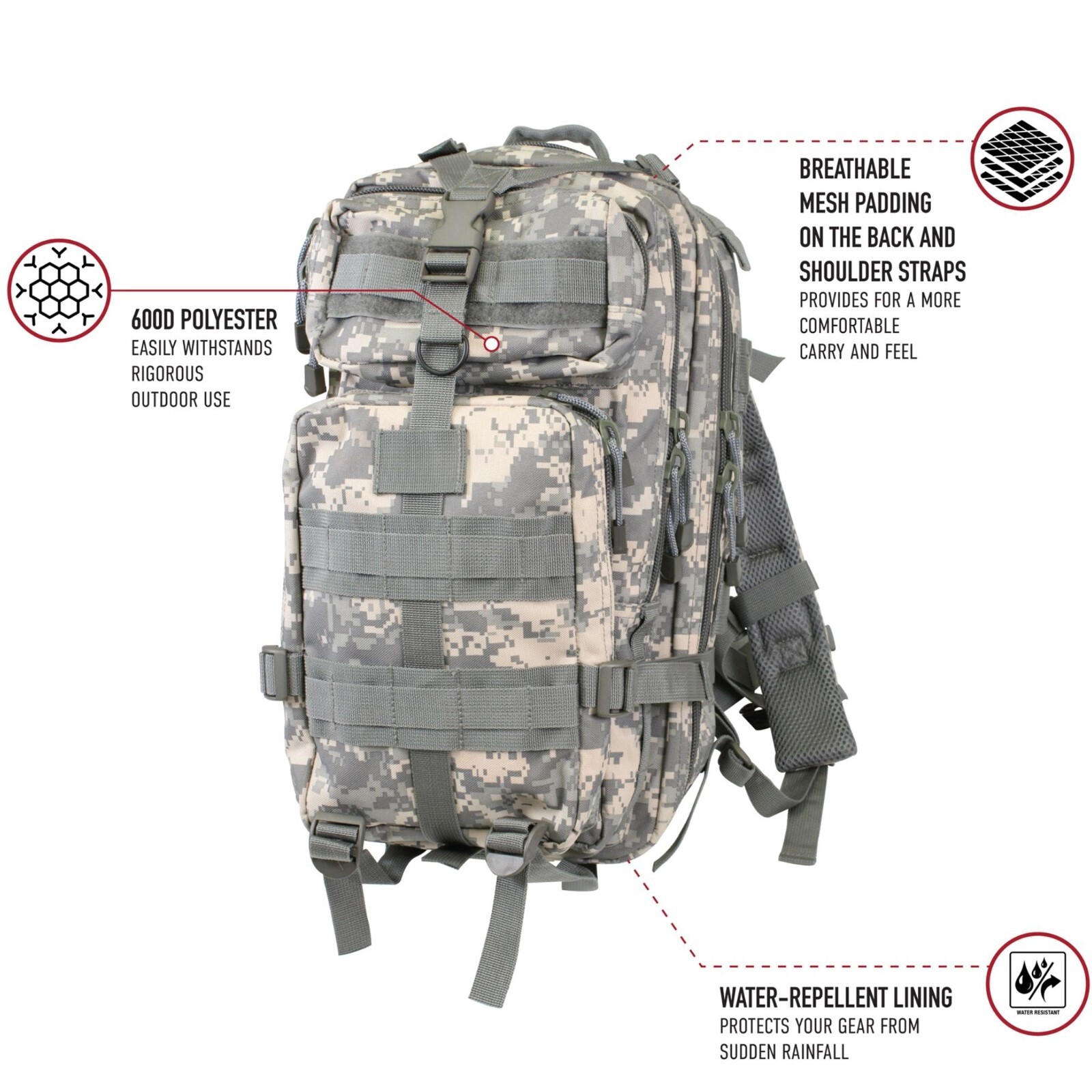 Tactical Medium Transport Pack Military Backpack MOLLE Level III Assault Bag
