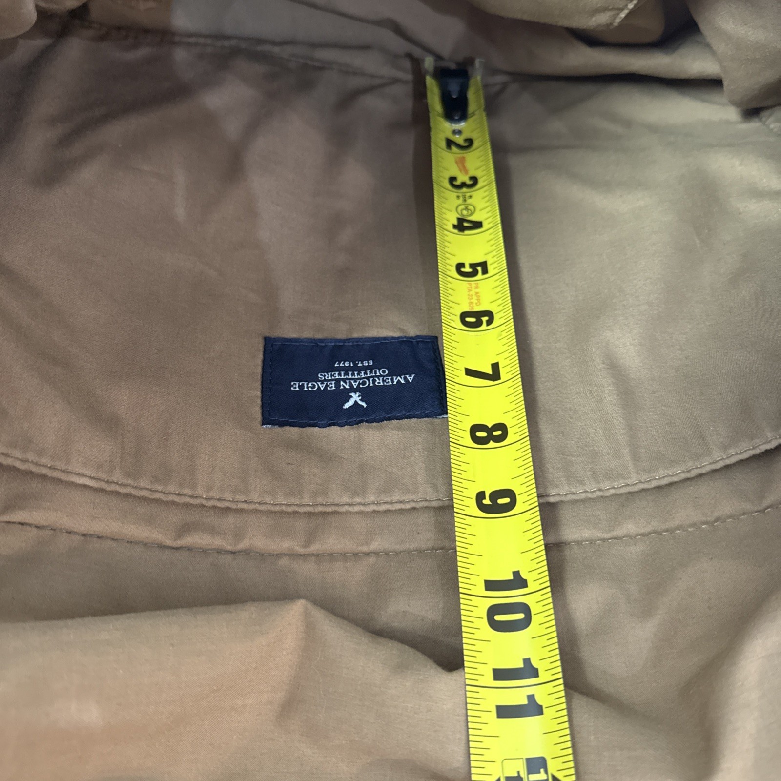 American Eagle Outfitters Canvas Utility Messenger Laptop Bag Flap Buttons Brown