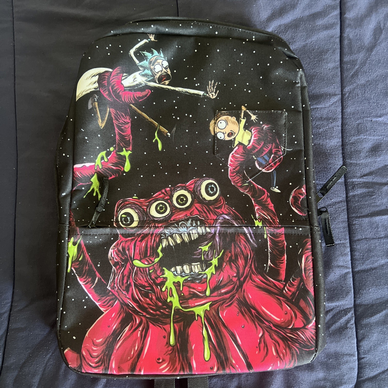 Rick and Morty Space Monster Tentacle Attack Backpack Thinkgeek Exclusive NWT