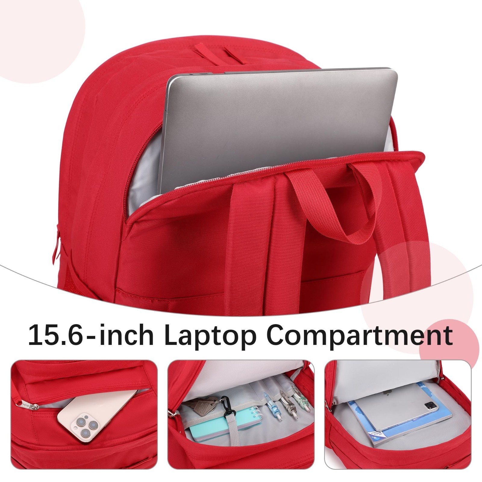 34L Large School Backpack for College, High School, Teen Girls – Travel Daypack