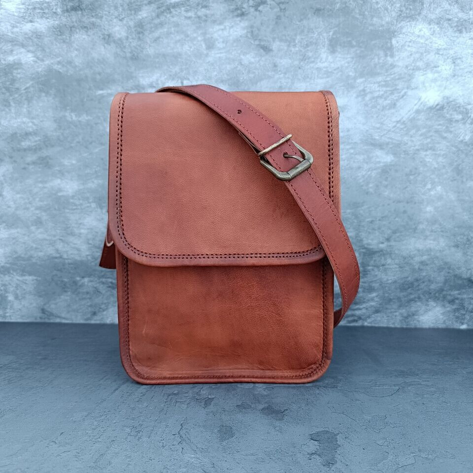 11 In Real Leather Messenger Crossbody Bag iPad/Tab Handbag Satchel Sling Bags
