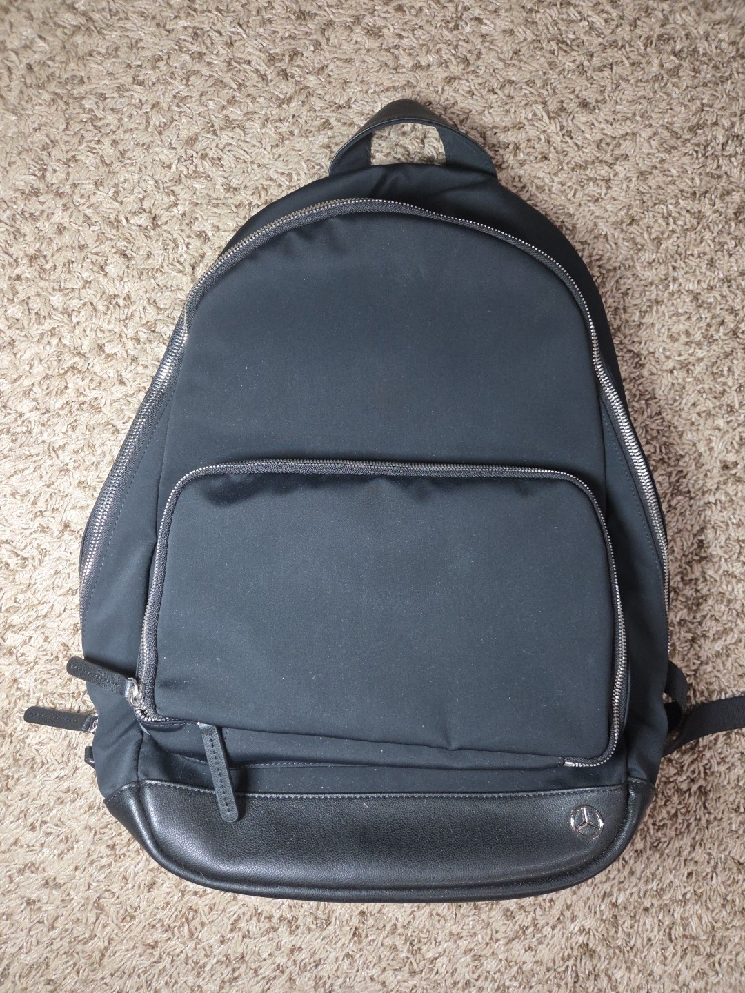 HAERFEST MERCEDES BENZ LIMITED EDITION BACKPACK BLACK Napa Leather & Nylon