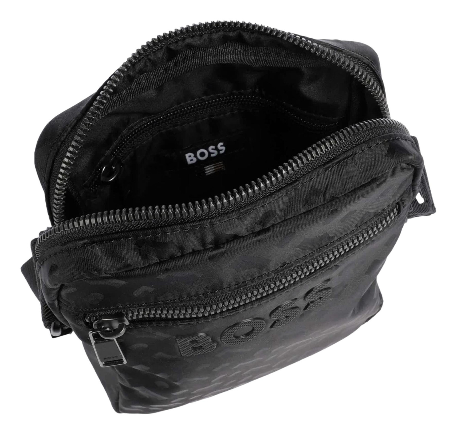 BOSS men’s logo shoulder strap BB Catch 3 0 JM NS zip 50541467 color black
