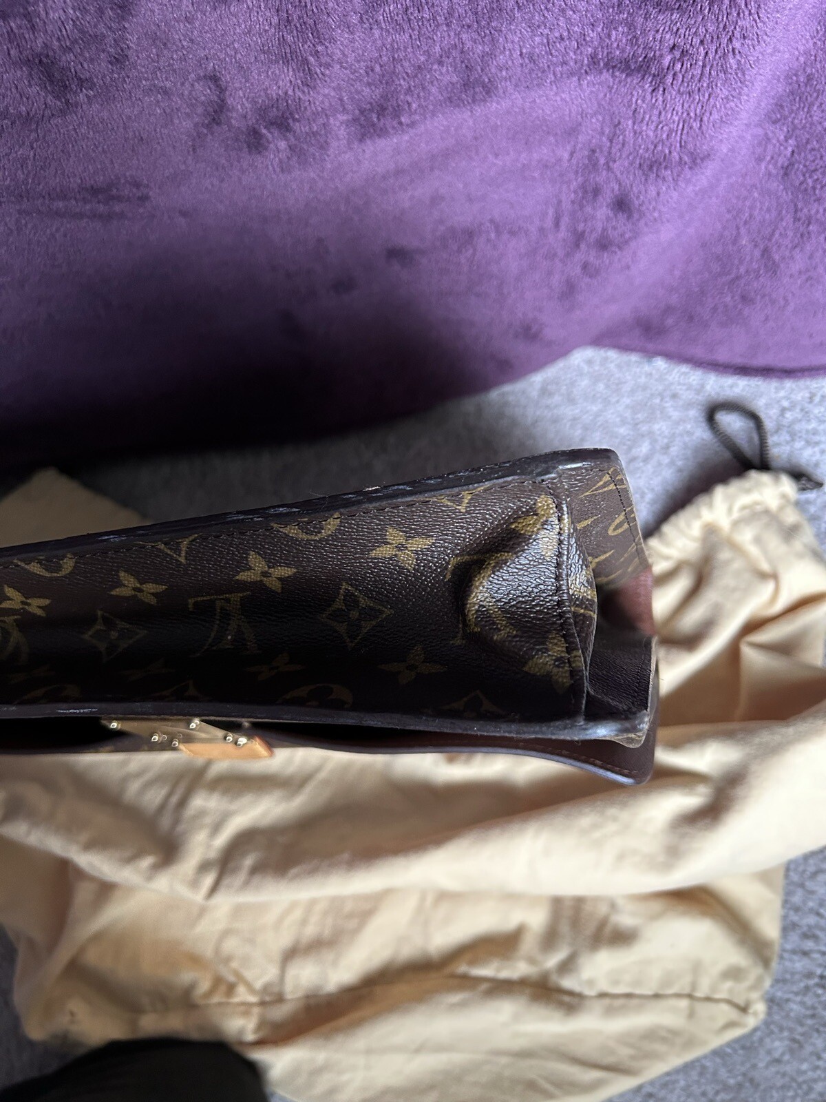 Louis Vuitton Robusto Briefcase Monogram Canvas Brown M53027 w/ Keys Authentic