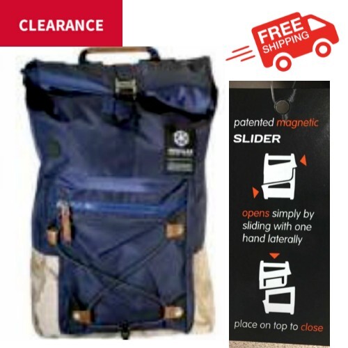 Clearance Sale BLUE backpack High School Travel Laptop Rucksack Zipper Bag NEW