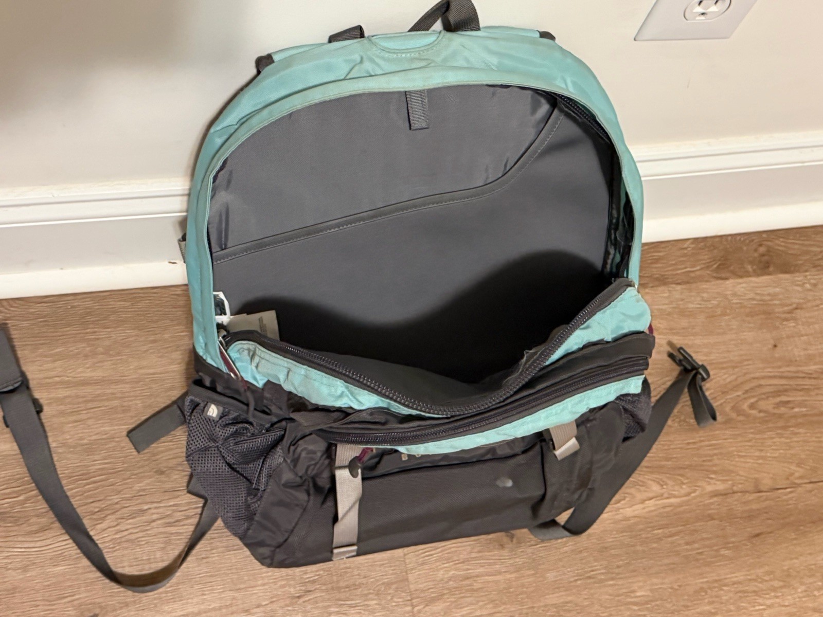 The North Face Borealis Backpack Teal Green Hiking Outdoor School Laptop