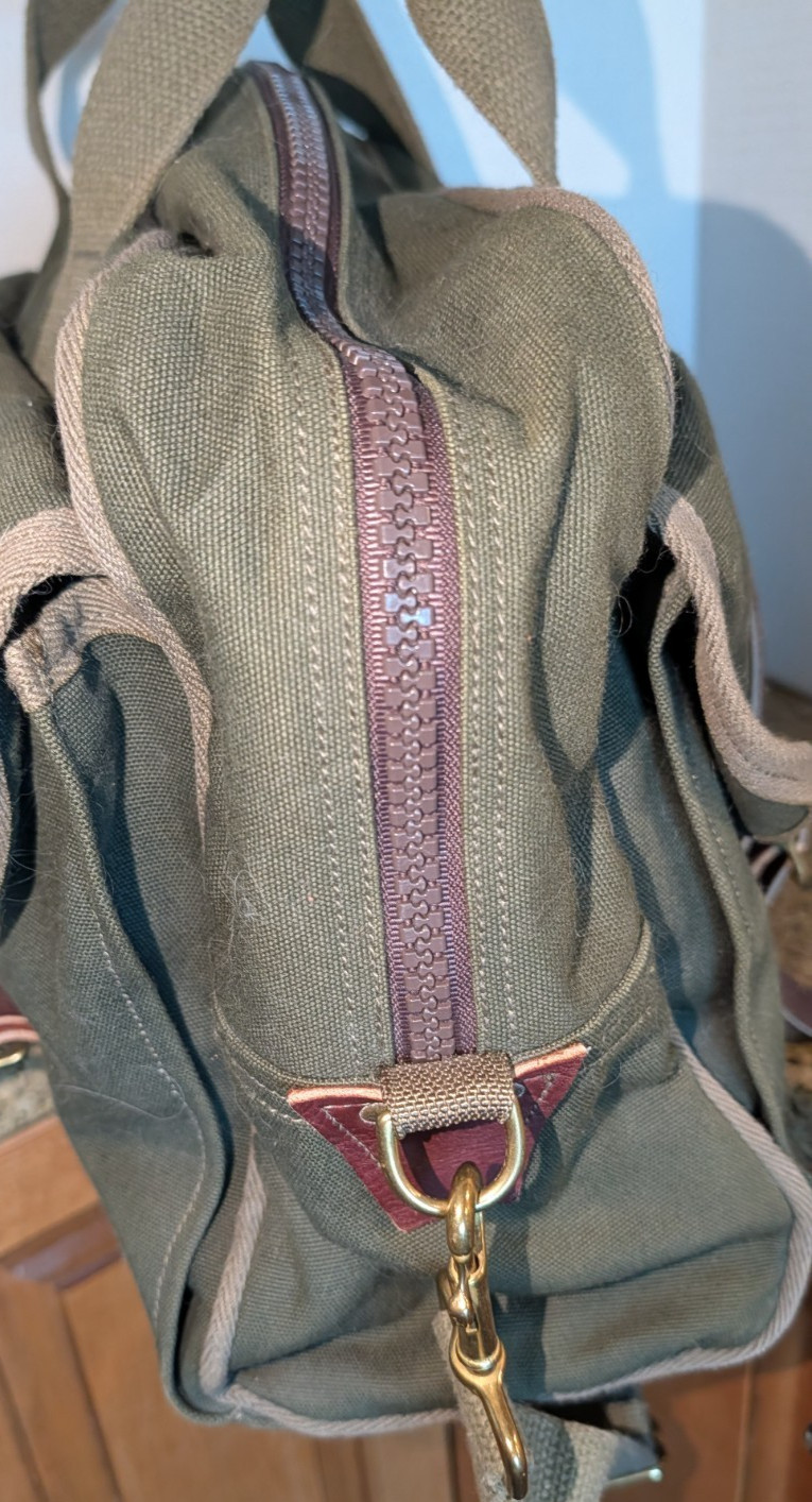 Vintage Duluth Pack Everyday Briefcase Messenger Bag travel khaki green canvas
