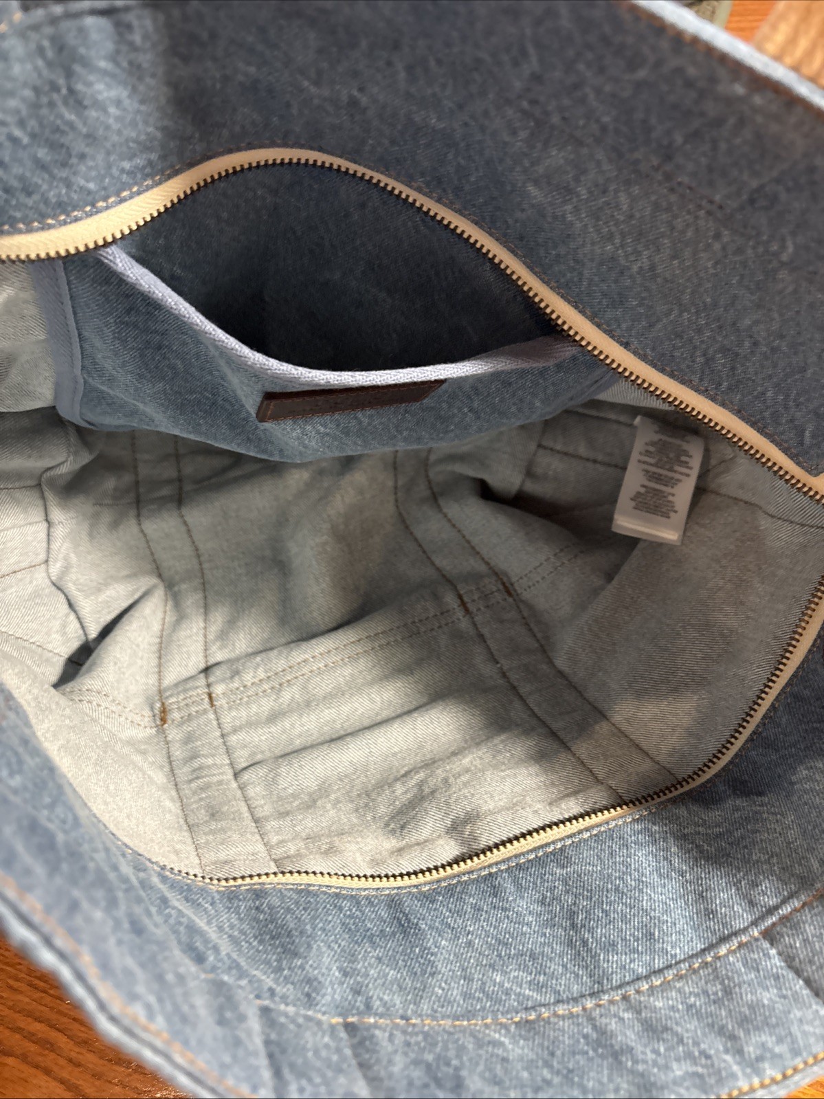 20p New Polo Ralph Lauren Ralph’s Bear in denim jacket Canvas zip Tote denim Bag