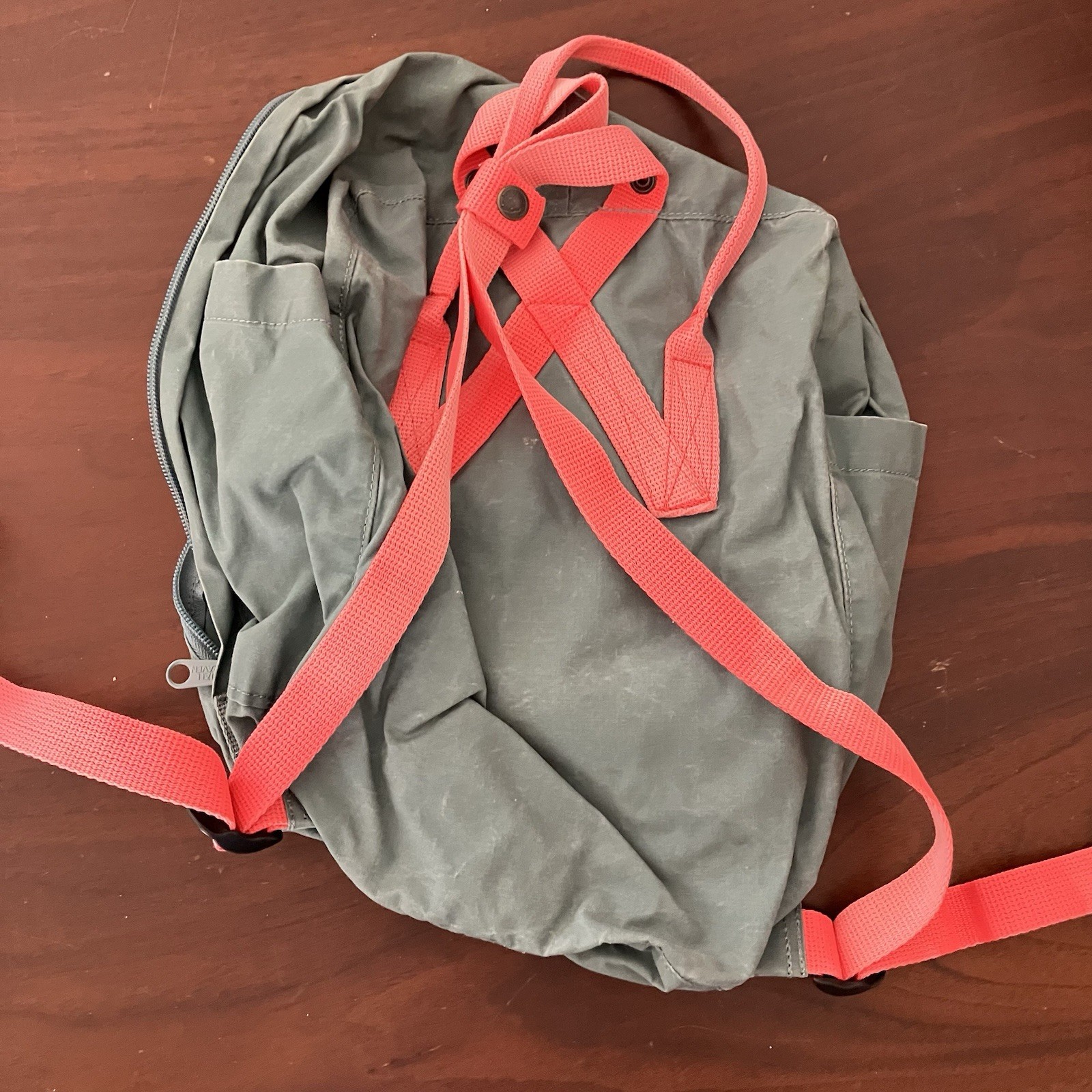 Fjallraven Kanken Mini Backpack Teal With Red Straps