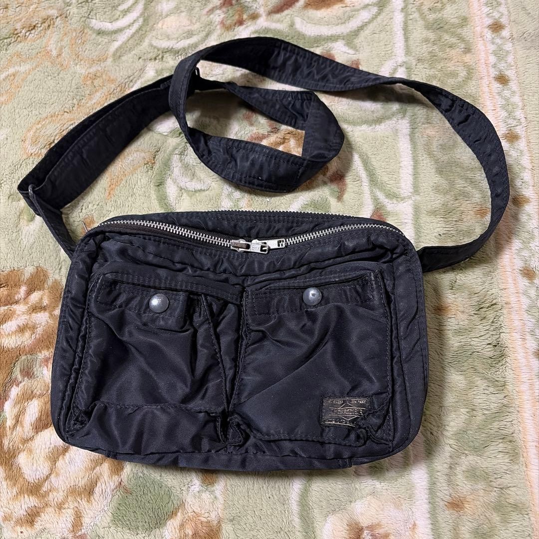 PORTER Tanker Shoulder Bag Black Nylon Crossbody
