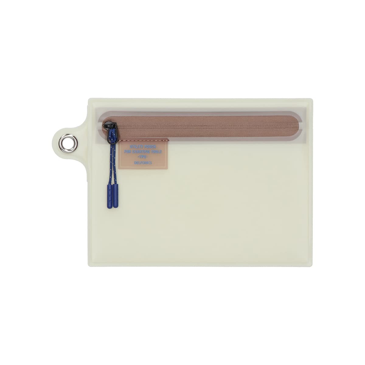 DELFONICS Inner Carrying Pop Flat Case Pouch (Cream)