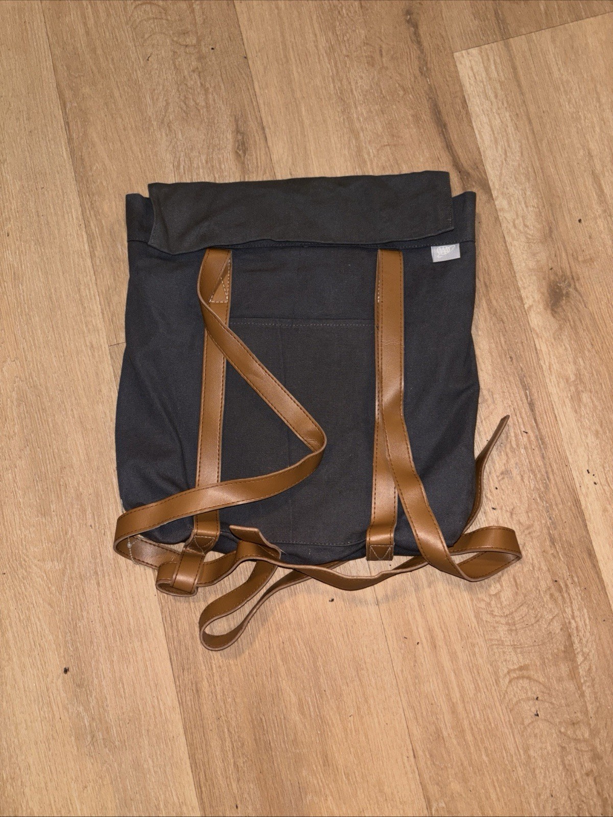 Indicus AAA Heavy Duty Canvas Backpack Leather Straps Laptop Compartment ￼