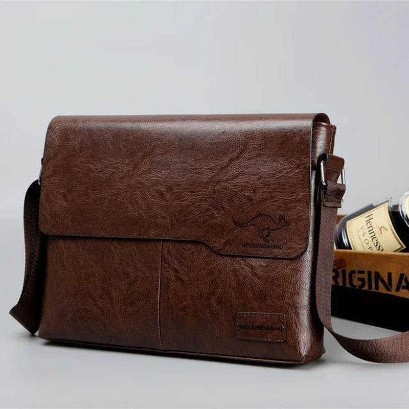 Luxury Brand Men Shoulder Bag for IPAD Leather Business Handbag Men Messenger Ba