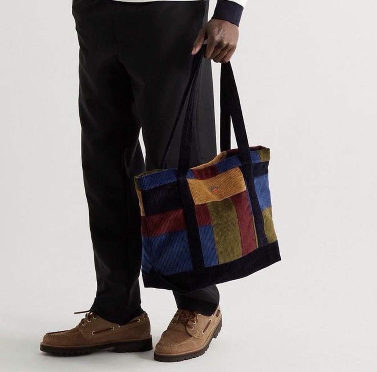Baracuta x Noah (2021) Patchwork Corduroy Tote Bag Multicolor