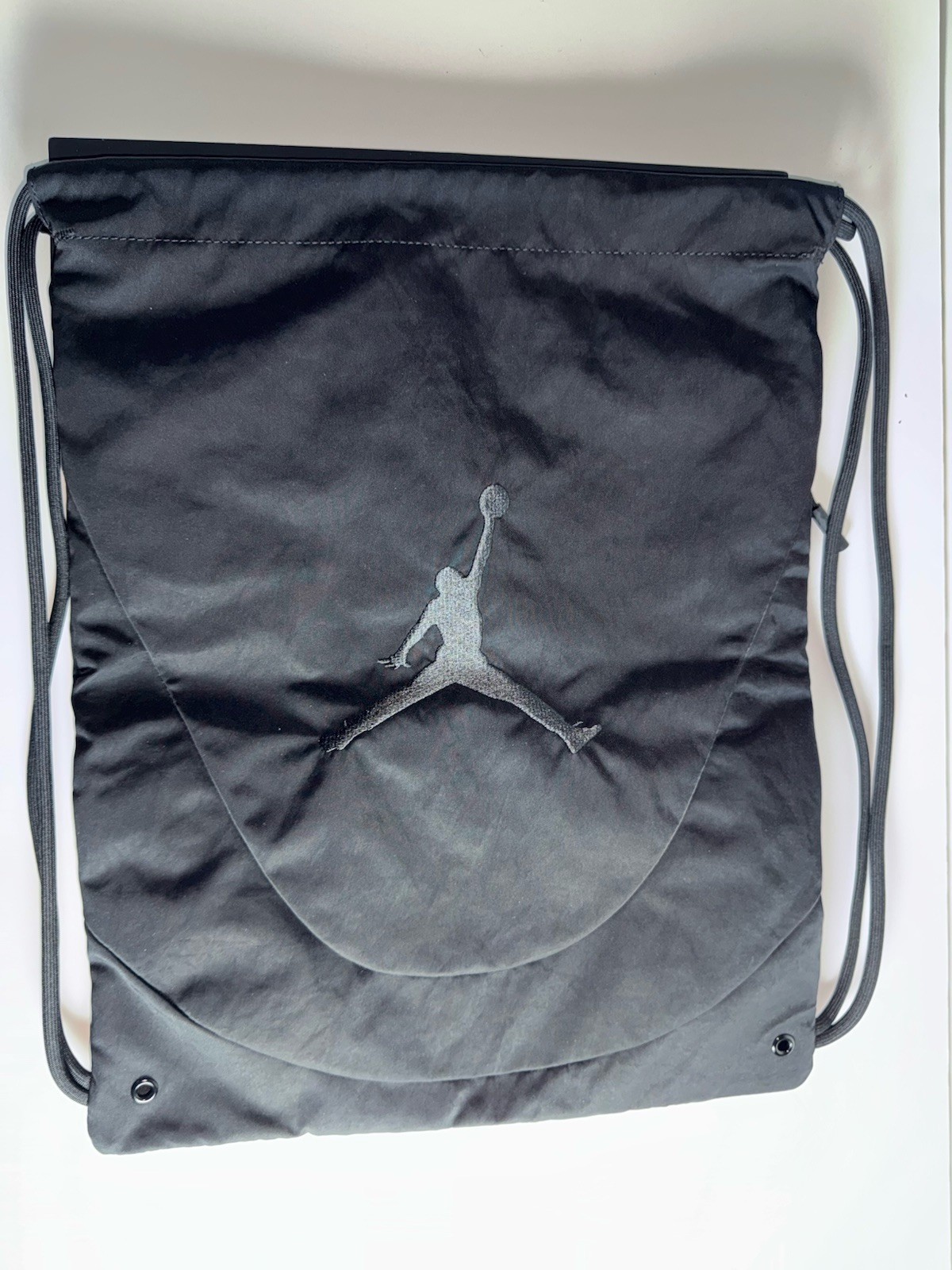 Jordan Jumpman Black Drawstring Gym Bag Lightweight Adjustable Shoulder Strap