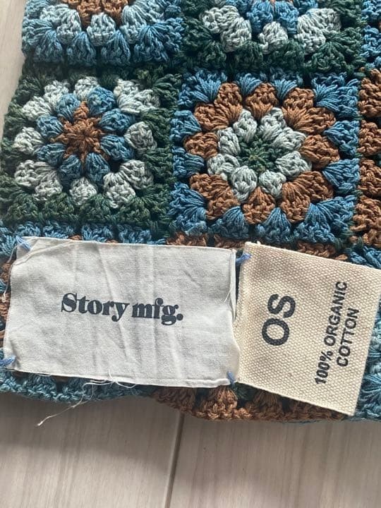 STORY MFG Stole Rare, Unused Condition, Stylish Design 100% ORGANIC COTTON, JP