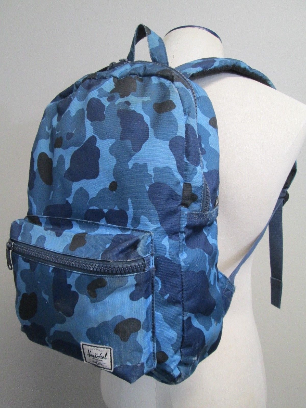 Herschel Crewcuts Backpack Blue Camo Camouflage Frogskin Travel Bag Carry On