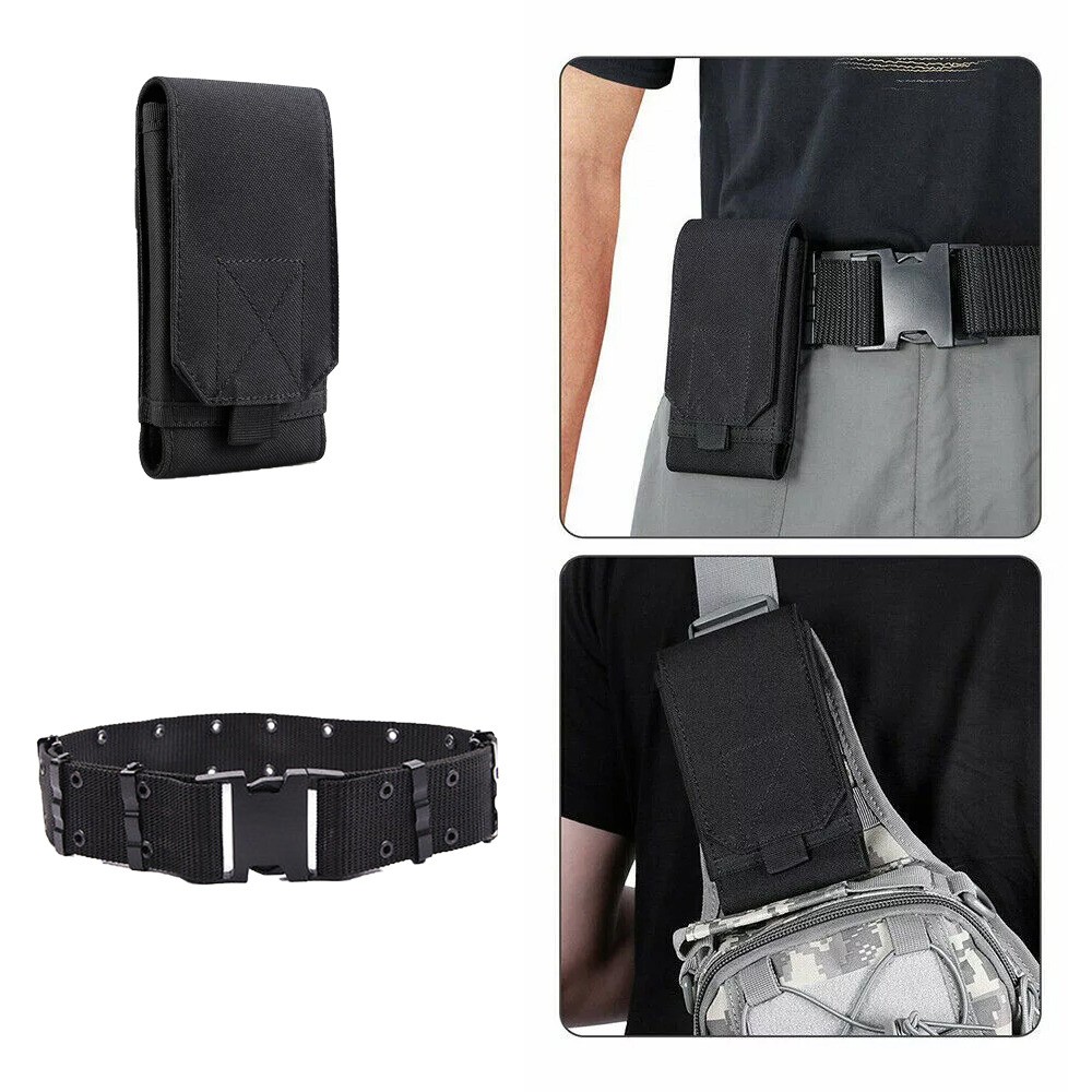 Tactical Waist MOLLE Bag Hook Loop Belt Pouch Holster Case and Blet for Phones