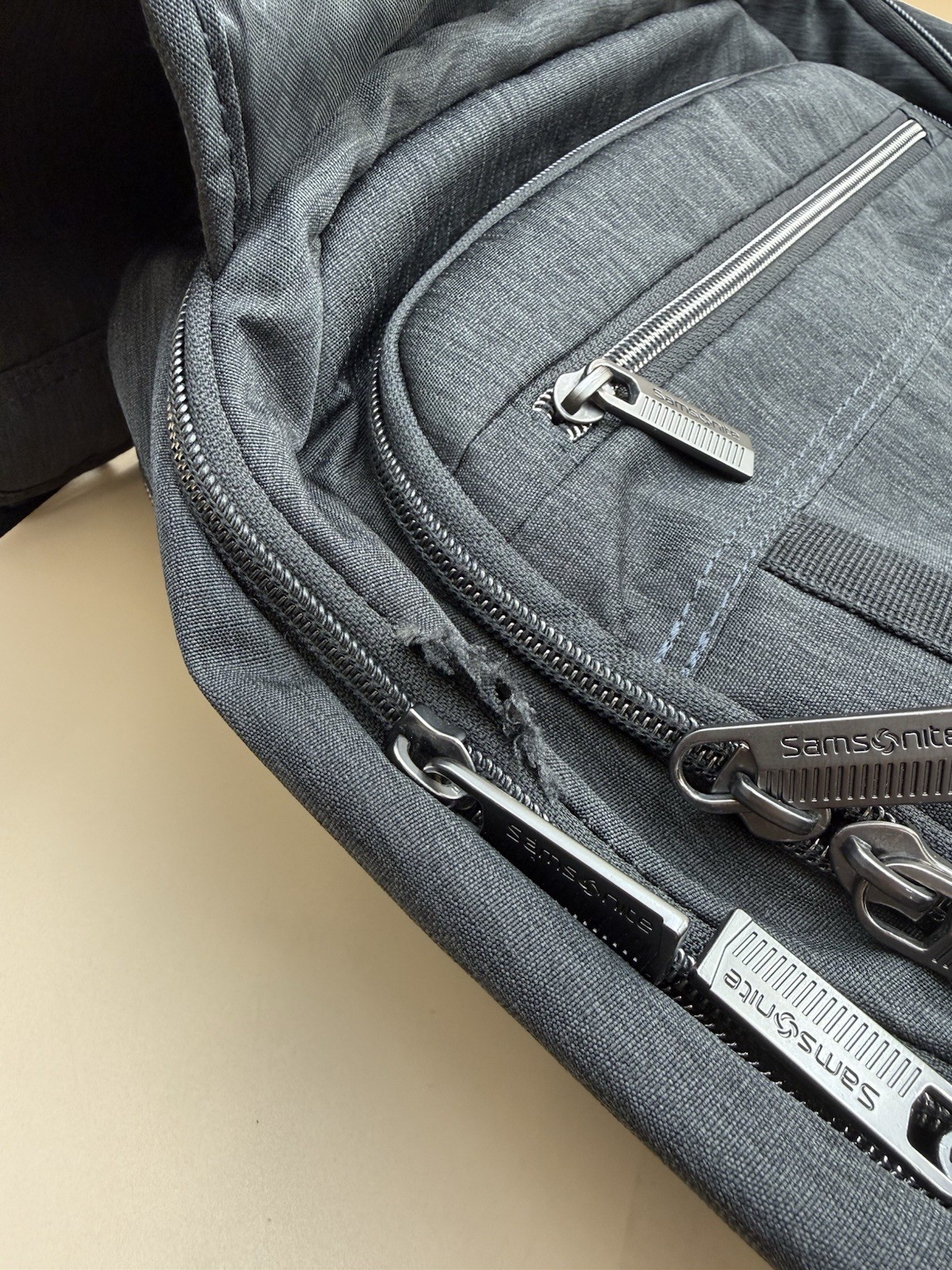 Samsonite Modern Utility Double Shot Laptop Backpack, Charcoal Heather