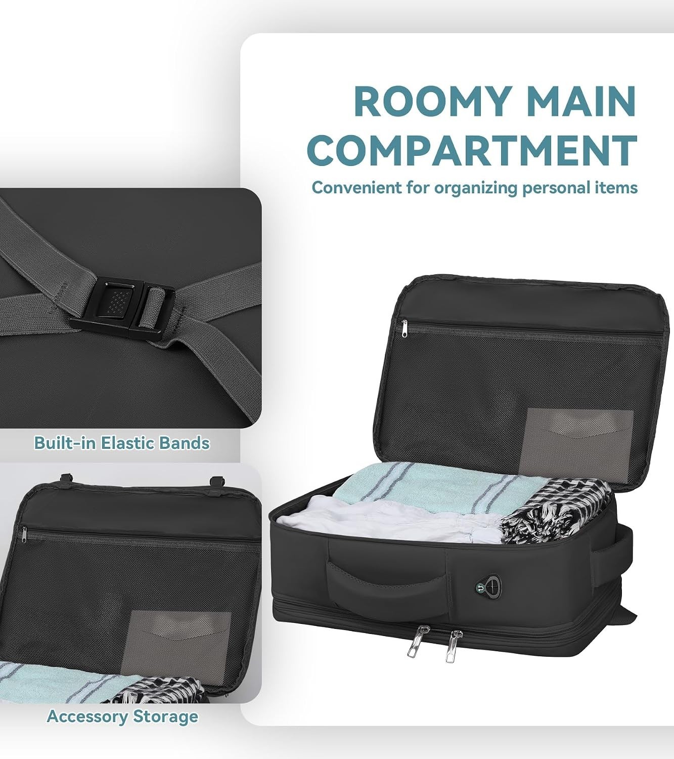 Travel Backpack, 50L Expandable Extra Large Laptop Backpack, Carry On Backpack