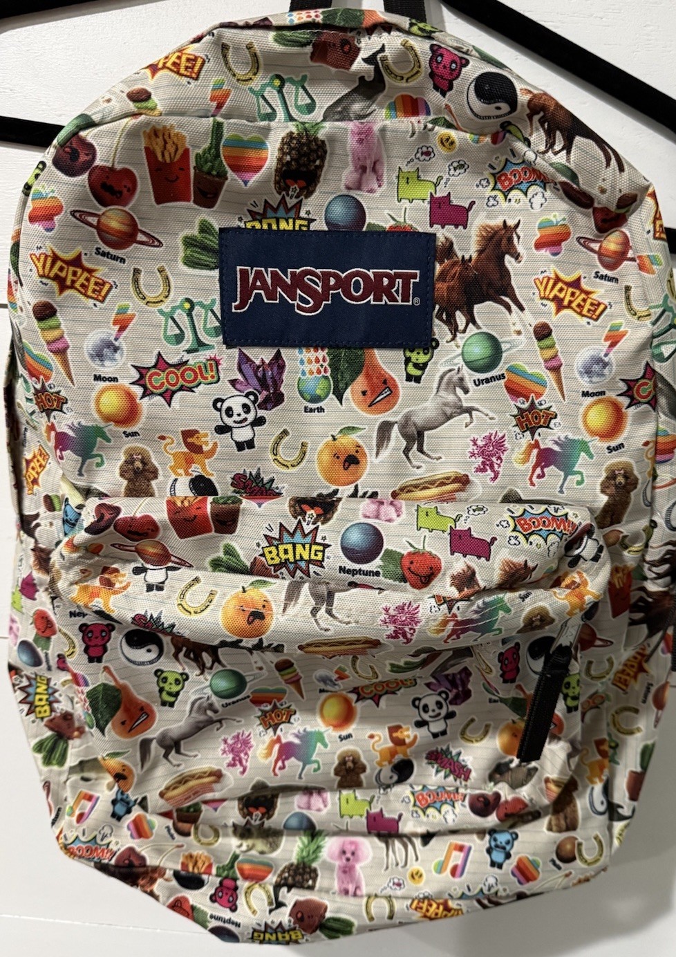 Jansport Multicolor Student Sticker Bomb Emoji Animals Food Print Backpack
