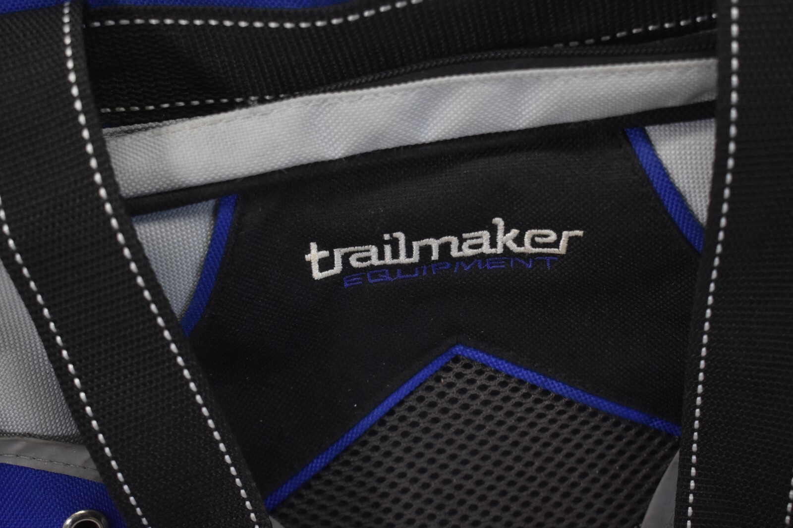 Trailmaker Equipment Duffle Bag Blue/Silver w Shoulder Straps USED WORN