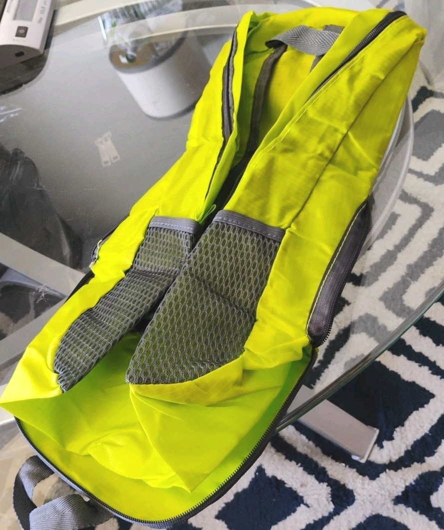 No Brand Foldable Backpack Lightweight Travel Book Bag Bright Lime Preloved