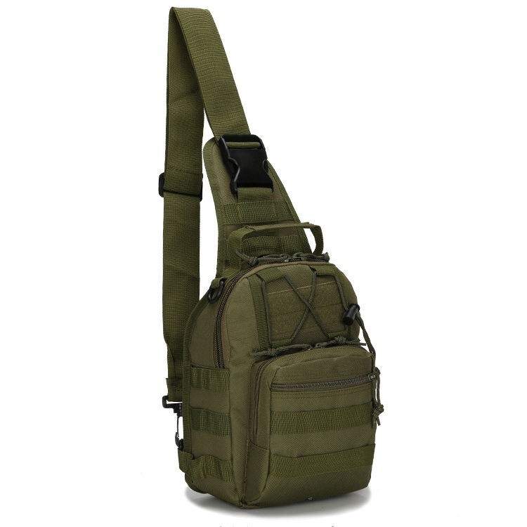 Men Backpack Molle Tactical Sling Chest Pack Shoulder Bag Outdoor Hiking Travel