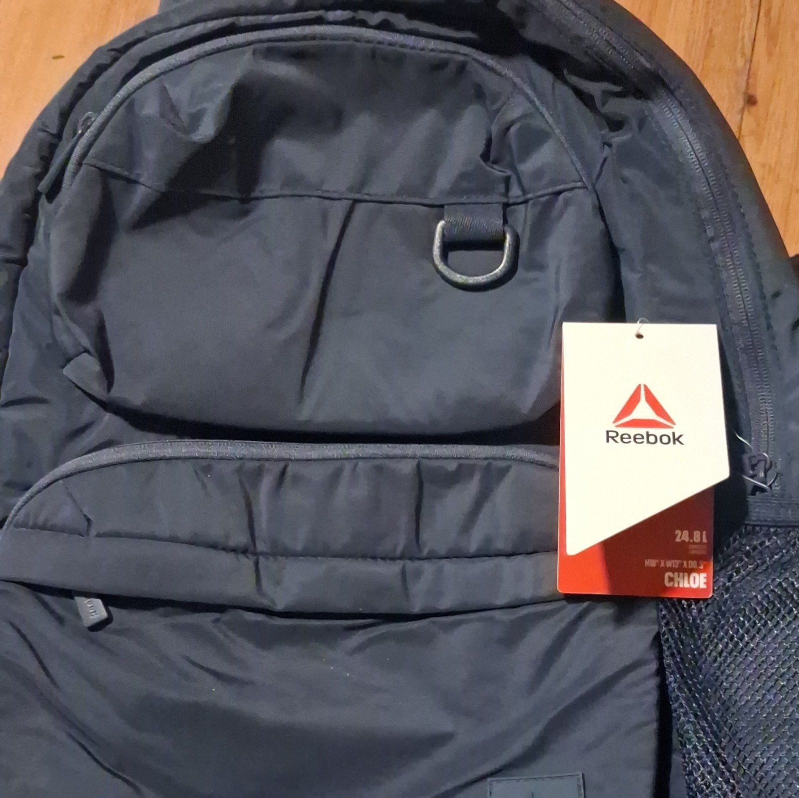 Reebok Men’s Large Blue Backpack Zip Closure Adjustable Strap Travel Casual