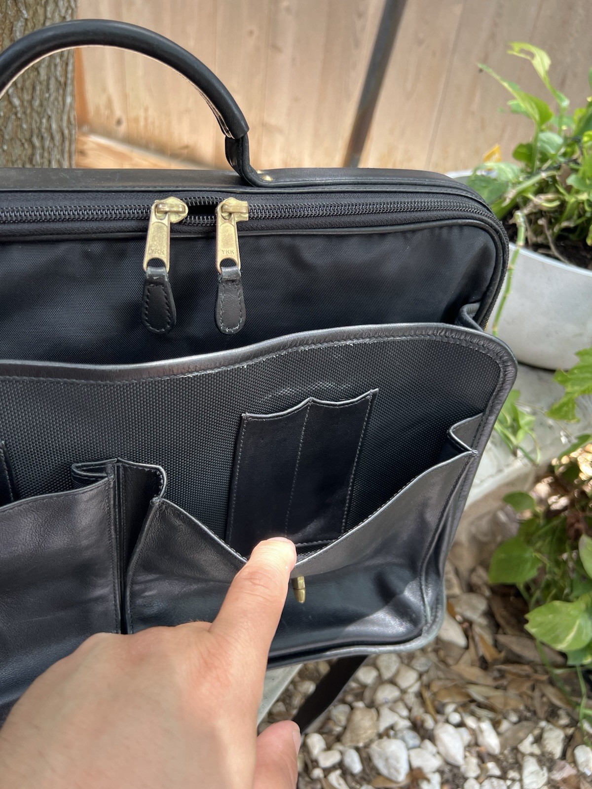 COACH Prescott Diplomat Black Leather Briefcase 0532 Turnlock Organizer Laptop