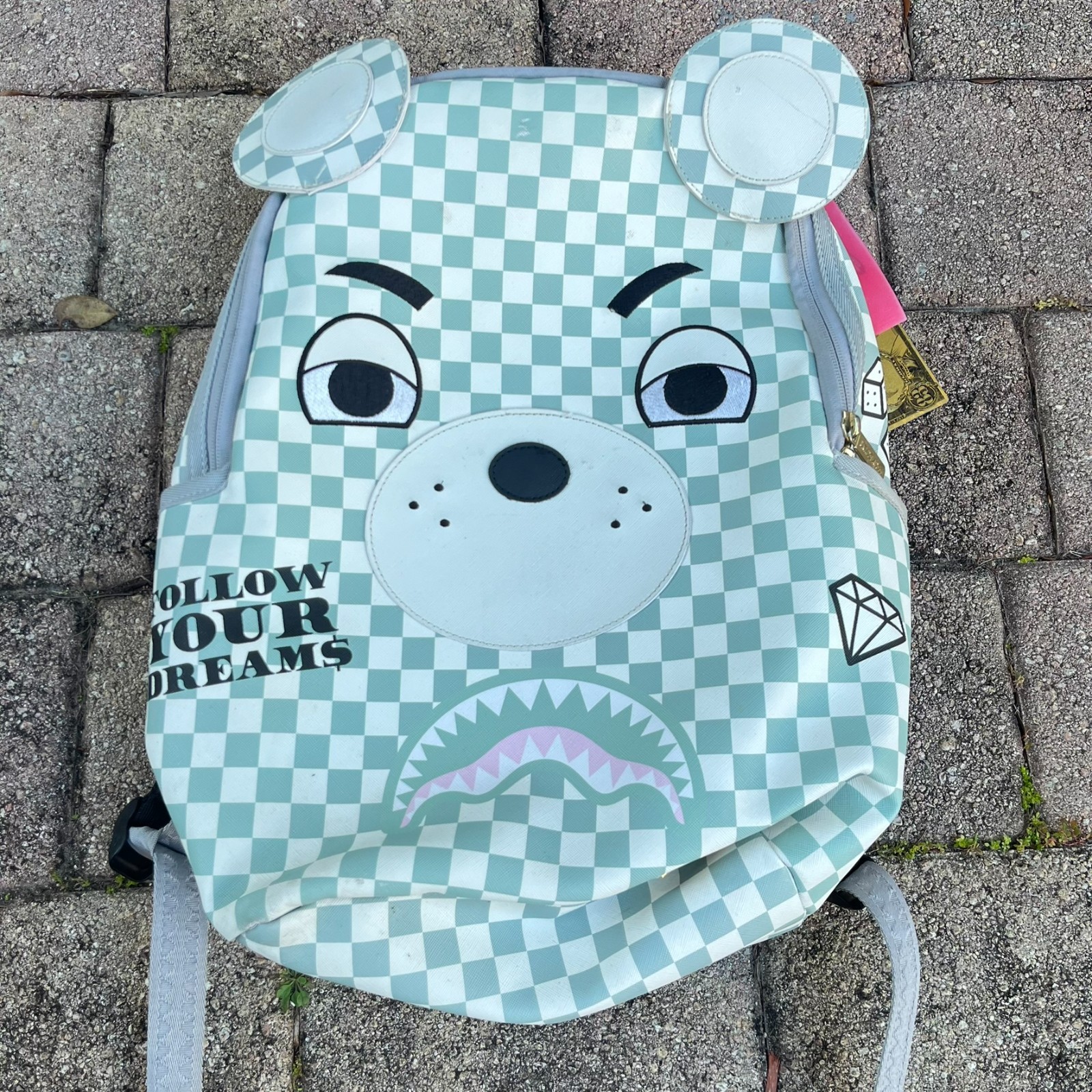 Spraygroung Haute Bear Backpack Sharks in Paris Bear Bag Limited Edition Teal