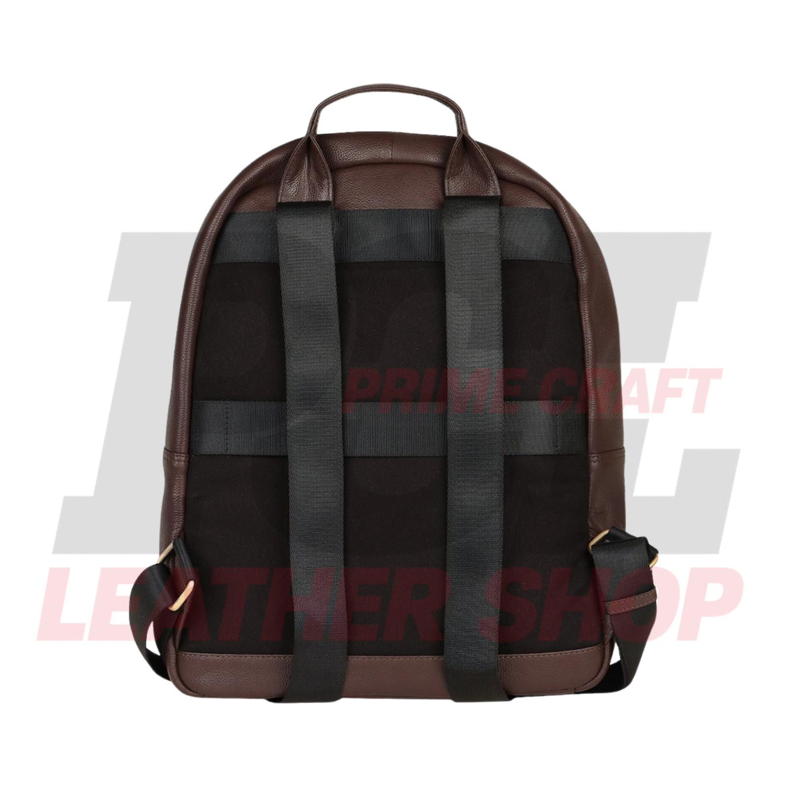 Brown Genuine Leather Backpack Handmade Pebbled Laptop Bag Men Women Rucksack