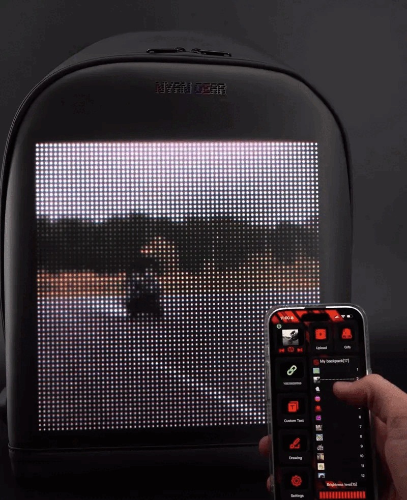 Nyan Gear V2 Led Backpack – Custom Programmable LED Bag – Motorcycle Riding Gear